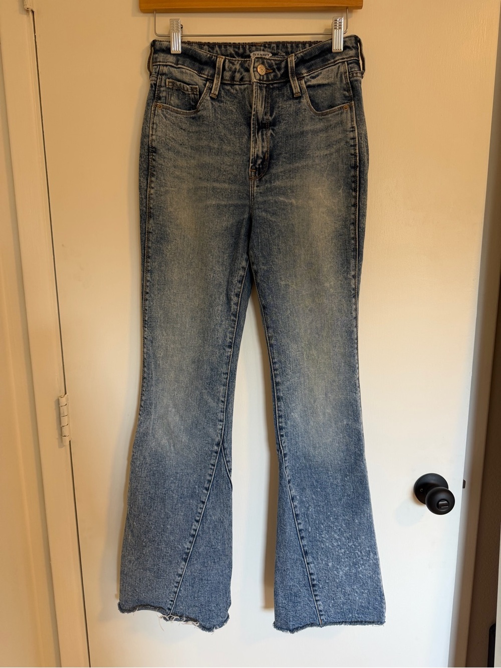 Old Navy Washed Blue High-Rise Flare Jeans